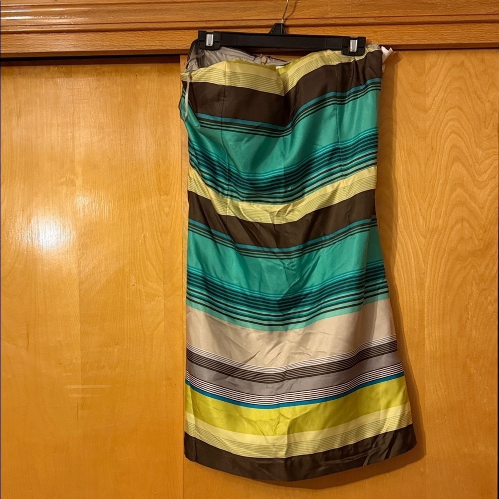 Banana Republic Teal and Brown Striped dress